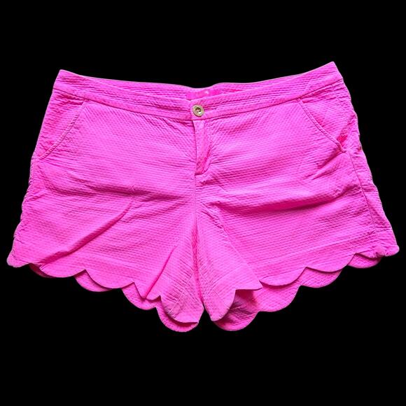 Lilly Pulitzer Women's High Waist Scalloped Shorts, Size 16 - Picture 1 of 8